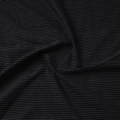 Black - Jhiri Pure Handloom Cotton Fabric