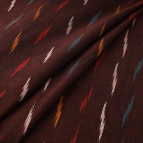Brown - Pochampally Ikat Weave Cotton Fabric 11