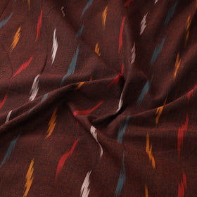 Brown - Pochampally Ikat Weave Cotton Fabric 11