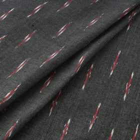Grey - Gray - Pochampally Ikat Weave Cotton Fabric 12