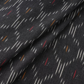 Black - Pochampally Ikat Weave Cotton Fabric 13