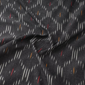 Black - Pochampally Ikat Weave Cotton Fabric 13