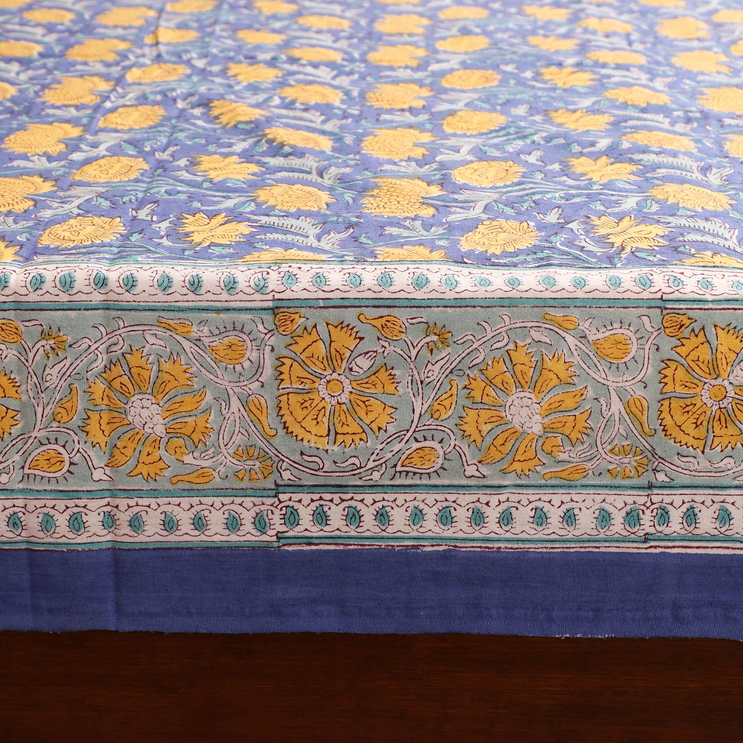 Sanganeri Hand Block Print Cotton Double Bedsheet Set (108 x 90 in) 11