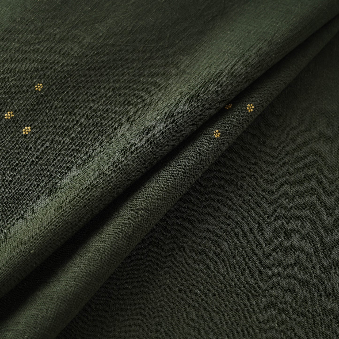 Kutch Organic Kala Cotton Pure Handwoven Buti Fabric 01