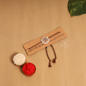 Hand Embroidered Thread Work Rakhi