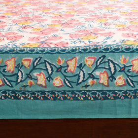 Sanganeri Hand Block Print Cotton Double Bedsheet Set (108 x 90 in) 12