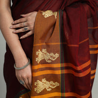 Mercerised Cotton Thread Border Dharwad Saree 15