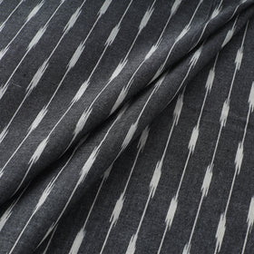 Grey - Gray - Pochampally Ikat Weave Cotton Fabric 17