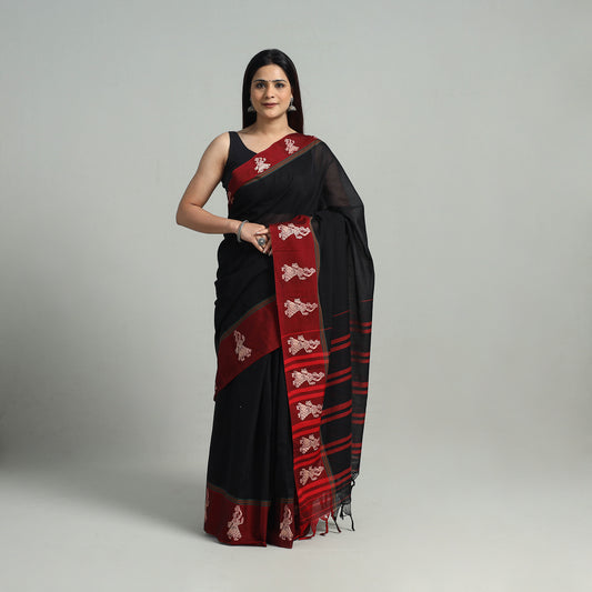 Mercerised Cotton Thread Border Dharwad Saree 16