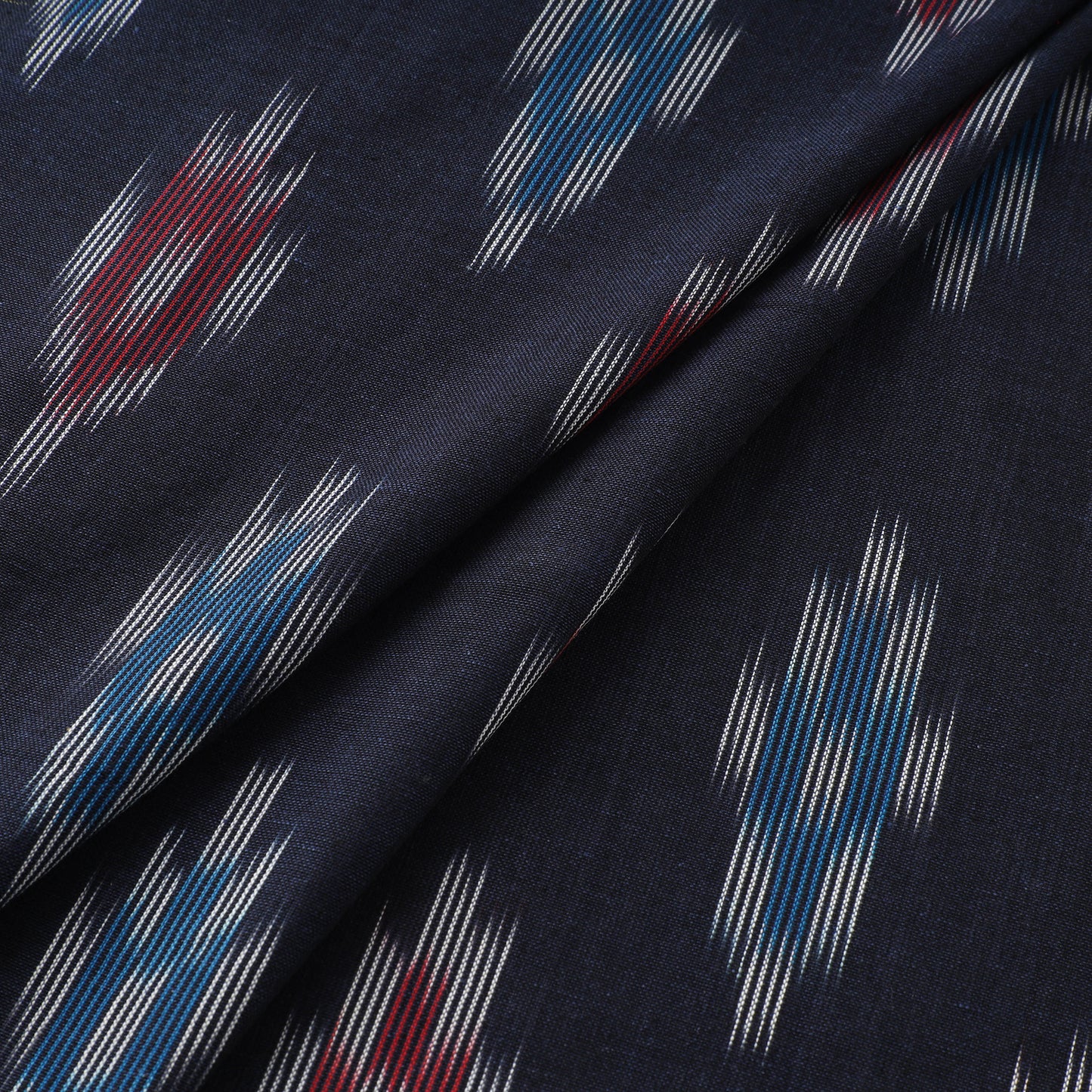 Black - Pochampally Ikat Weave Cotton Fabric 18
