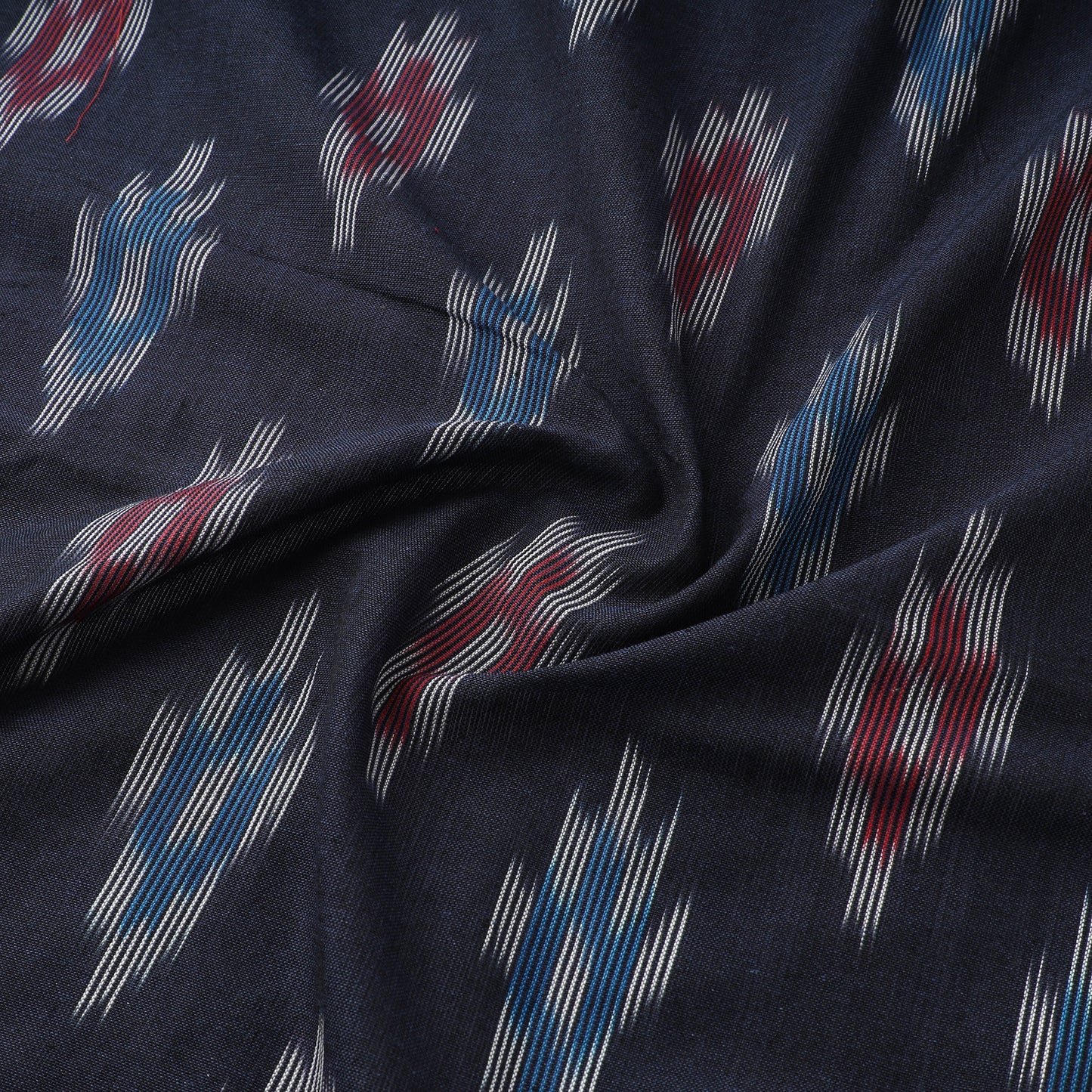 Black - Pochampally Ikat Weave Cotton Fabric 18