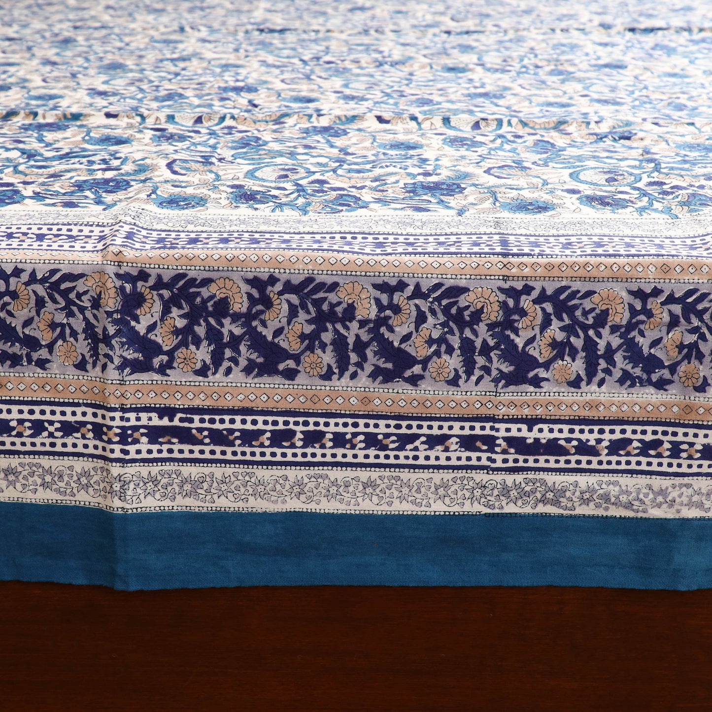 Sanganeri Hand Block Print Cotton Double Bedsheet Set (108 x 90 in) 14