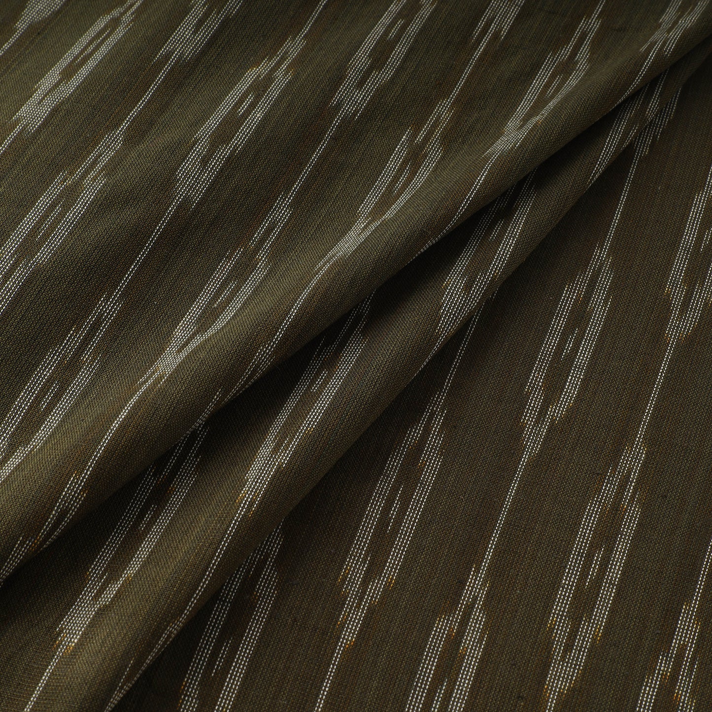 Green - Pochampally Ikat Weave Cotton Fabric 21
