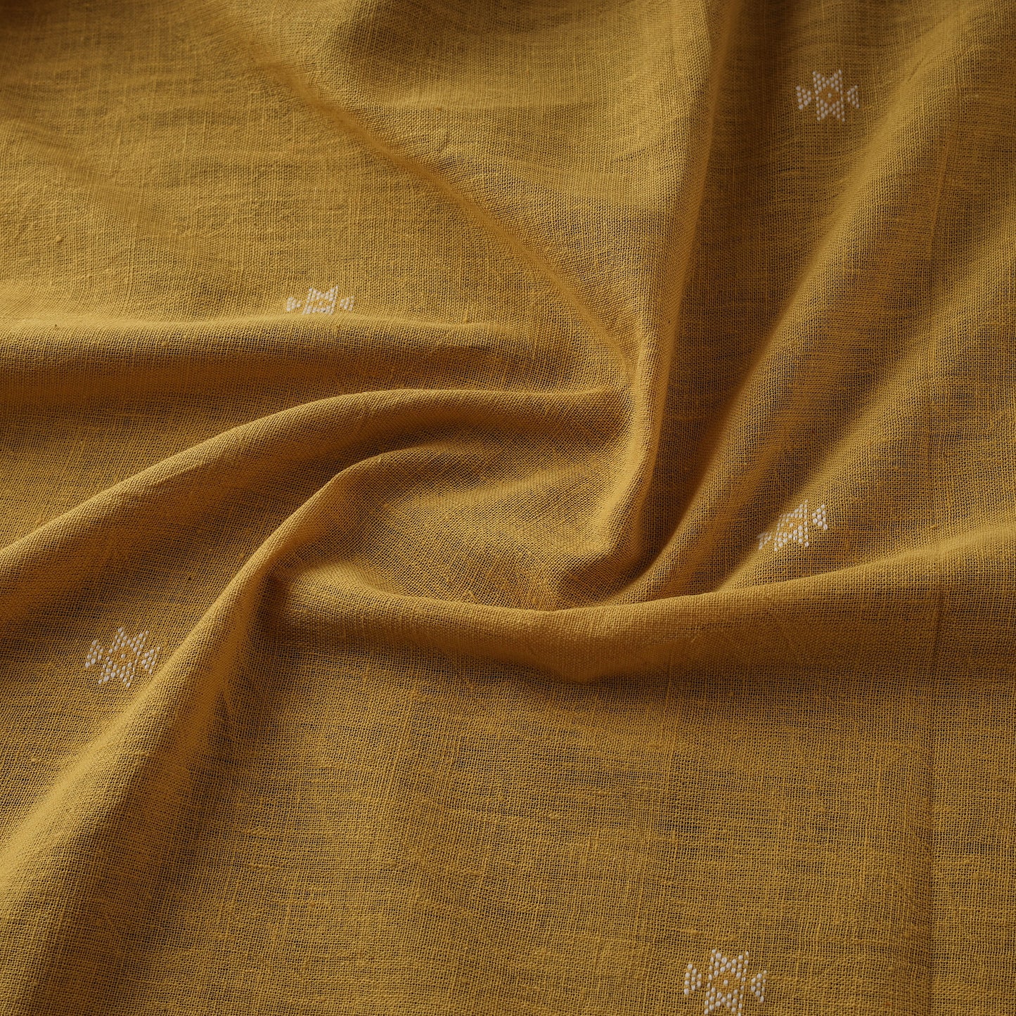 Kutch Organic Kala Cotton Pure Handwoven Buti Fabric 04