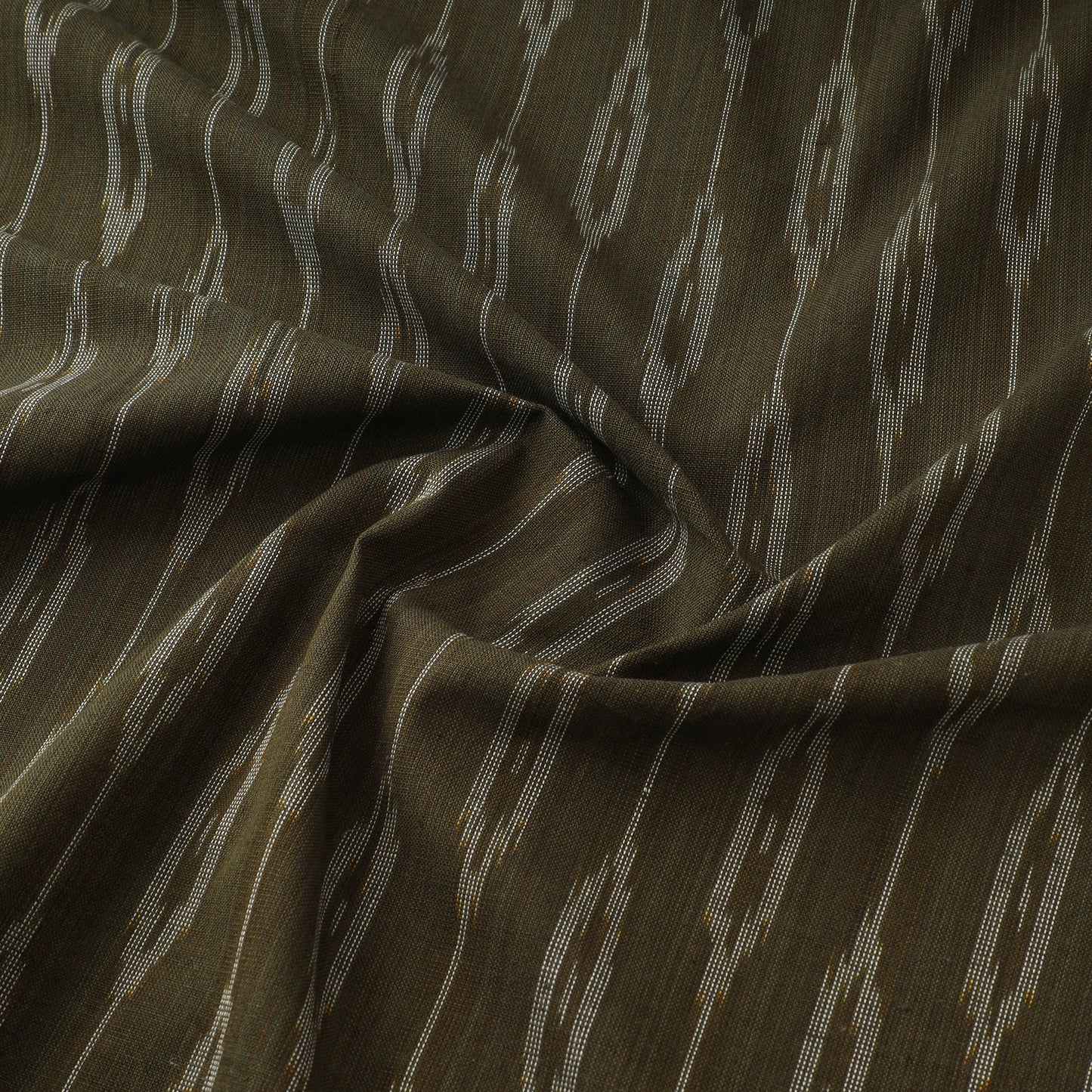 Green - Pochampally Ikat Weave Cotton Fabric 21