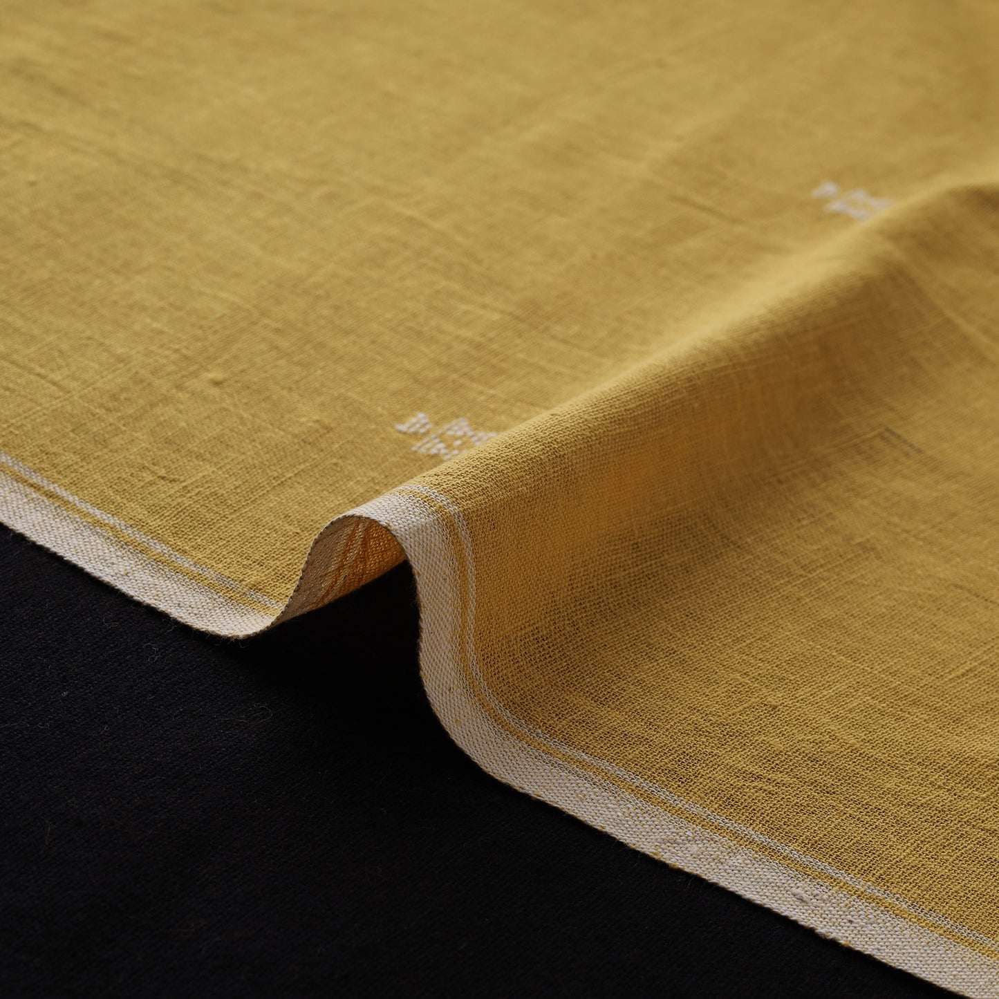 Kutch Organic Kala Cotton Pure Handwoven Buti Fabric 04