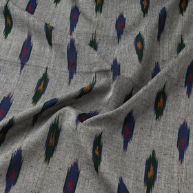 Grey - Gray - Pochampally Ikat Weave Cotton Fabric 23