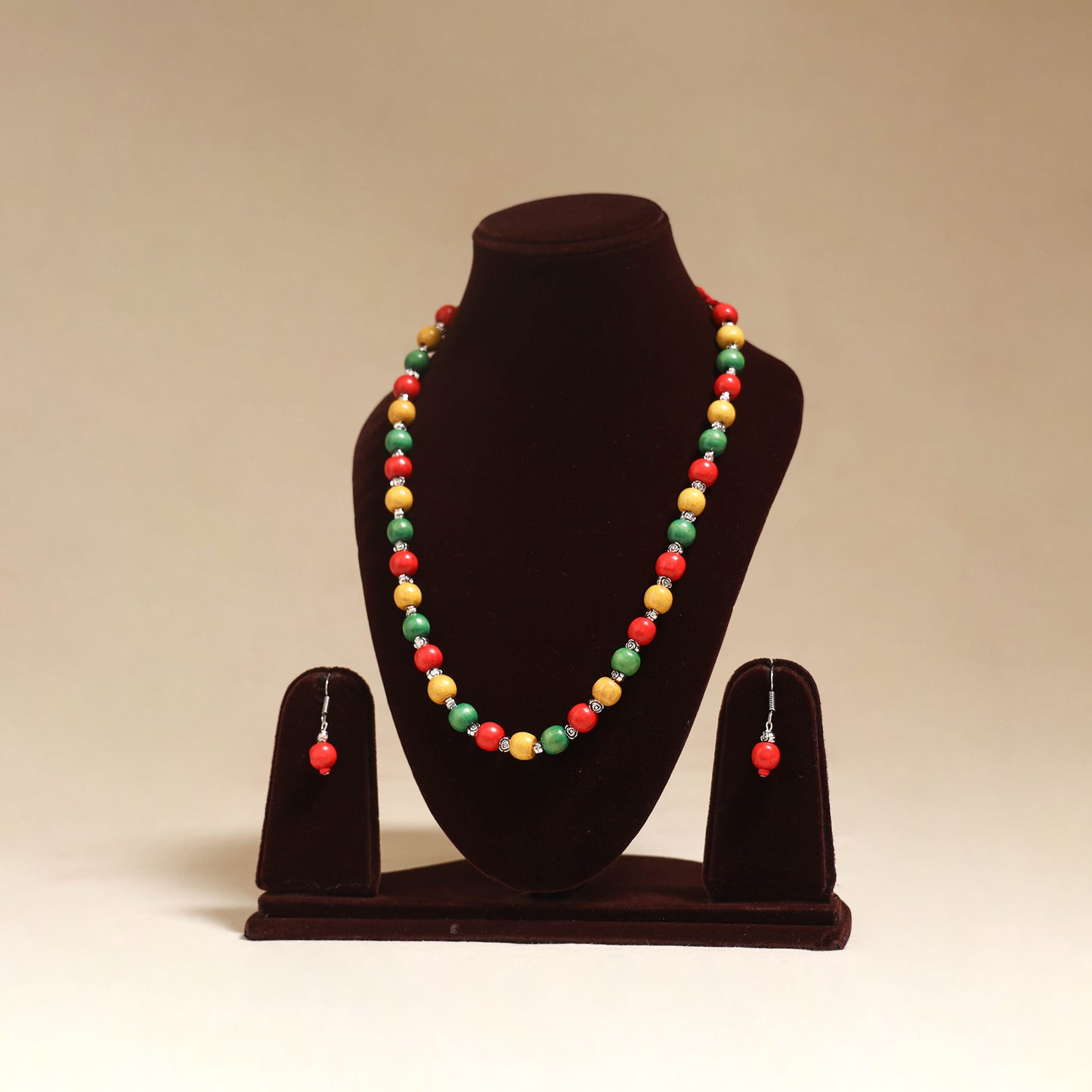 Multicolor - Handmade Wooden Beads GS Necklace Set 03