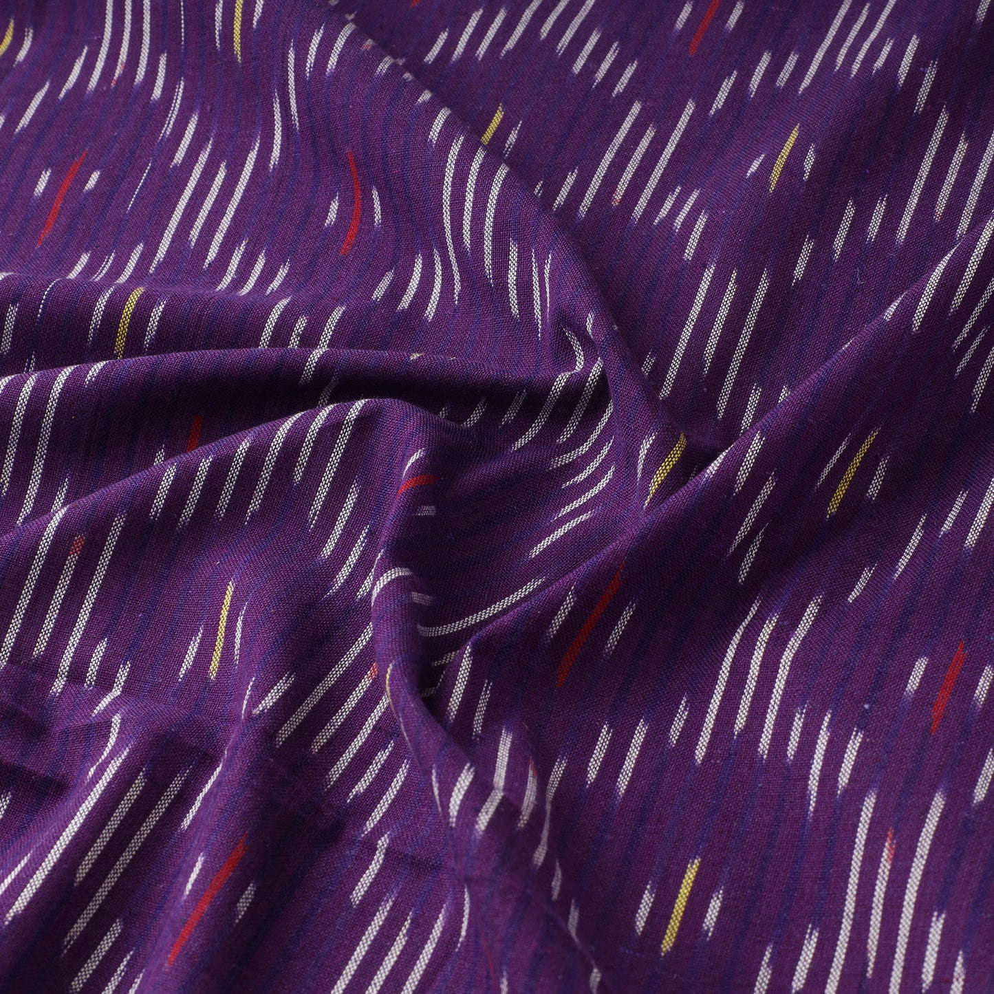 Purple - Pochampally Ikat Weave Cotton Fabric 24