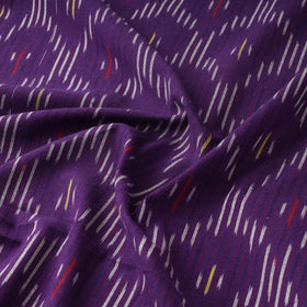 Purple - Pochampally Ikat Weave Cotton Fabric 24