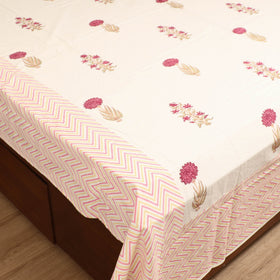 Sanganeri Hand Block Print Cotton Double Bedsheet Set (108 x 90 in) 18
