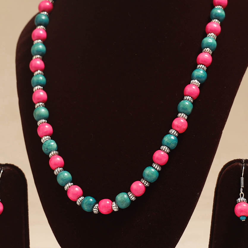 Multicolor - Handmade Wooden Beads GS Necklace Set 06
