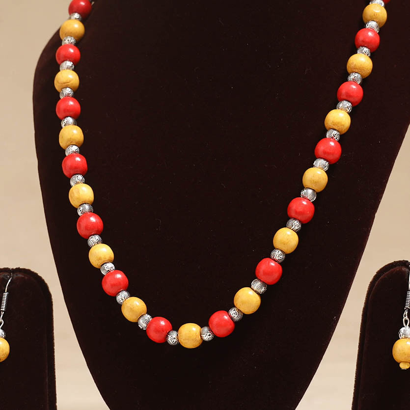 Multicolor - Handmade Wooden Beads GS Necklace Set 07