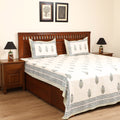 Sanganeri Hand Block Print Cotton Double Bedsheet Set (108 x 90 in) 20