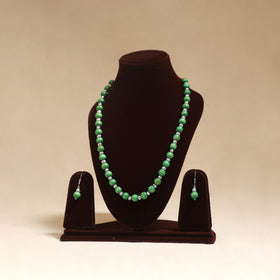 Green - Handmade Wooden Beads GS Necklace Set 08