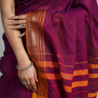 Mercerised Cotton Zari Border Dharwad Saree 20