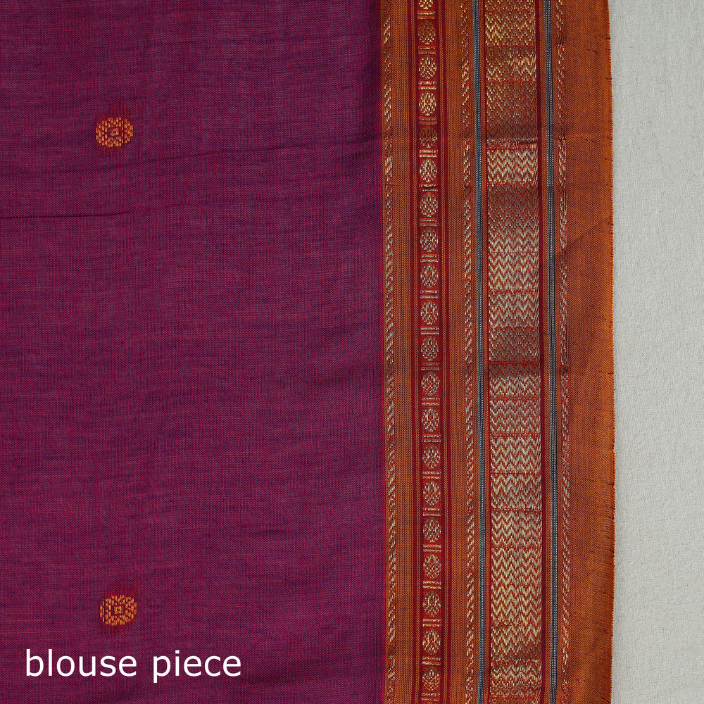 Mercerised Cotton Zari Border Dharwad Saree 20