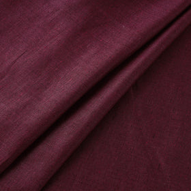 Purple - Vidarbha Tussar x Katia Silk Handwoven Plain Fabric 22