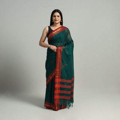 Mercerised Cotton Zari Border Dharwad Saree 21