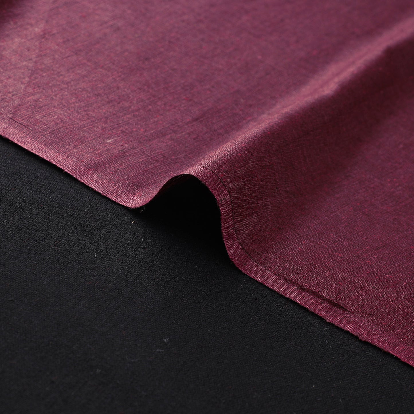 Purple - Vidarbha Tussar x Katia Silk Handwoven Plain Fabric 22