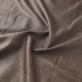 Brown - Vidarbha Tussar x Katia Silk Handwoven Plain Fabric 21