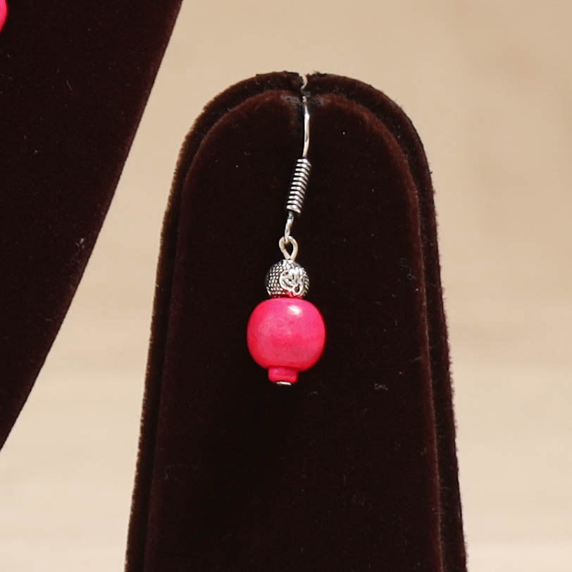 Pink - Handmade Wooden Beads GS Necklace Set 10
