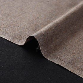 Brown - Vidarbha Tussar x Katia Silk Handwoven Plain Fabric 21