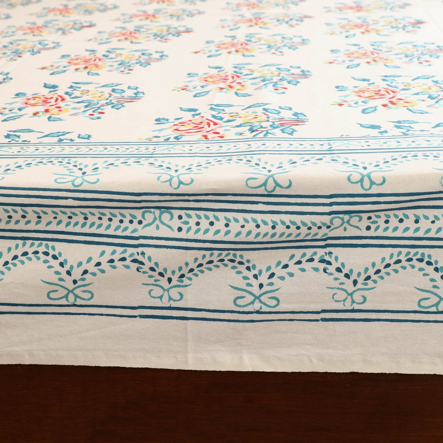 Sanganeri Hand Block Print Cotton Double Bedsheet Set (108 x 90 in) 22