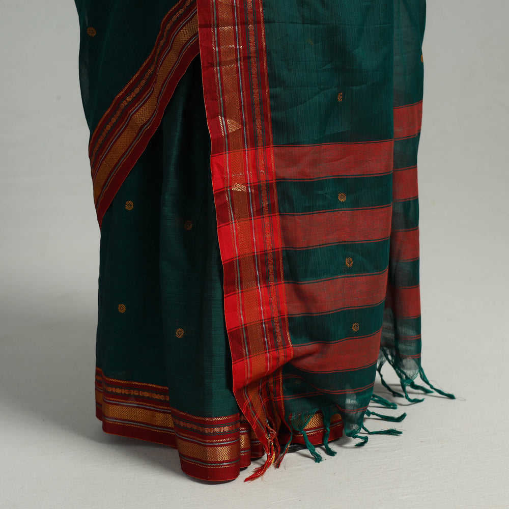 Mercerised Cotton Zari Border Dharwad Saree 21