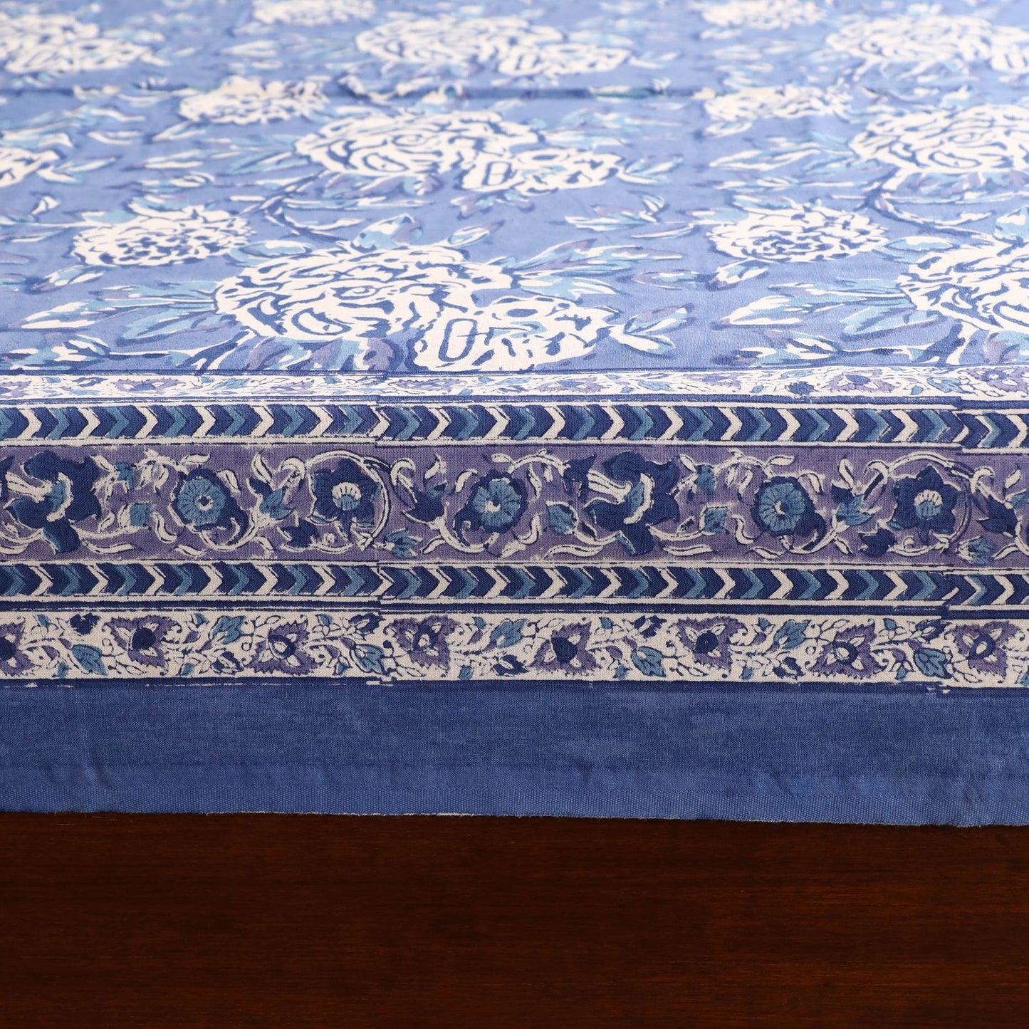 Sanganeri Hand Block Print Cotton Double Bedsheet Set (108 x 90 in) 23