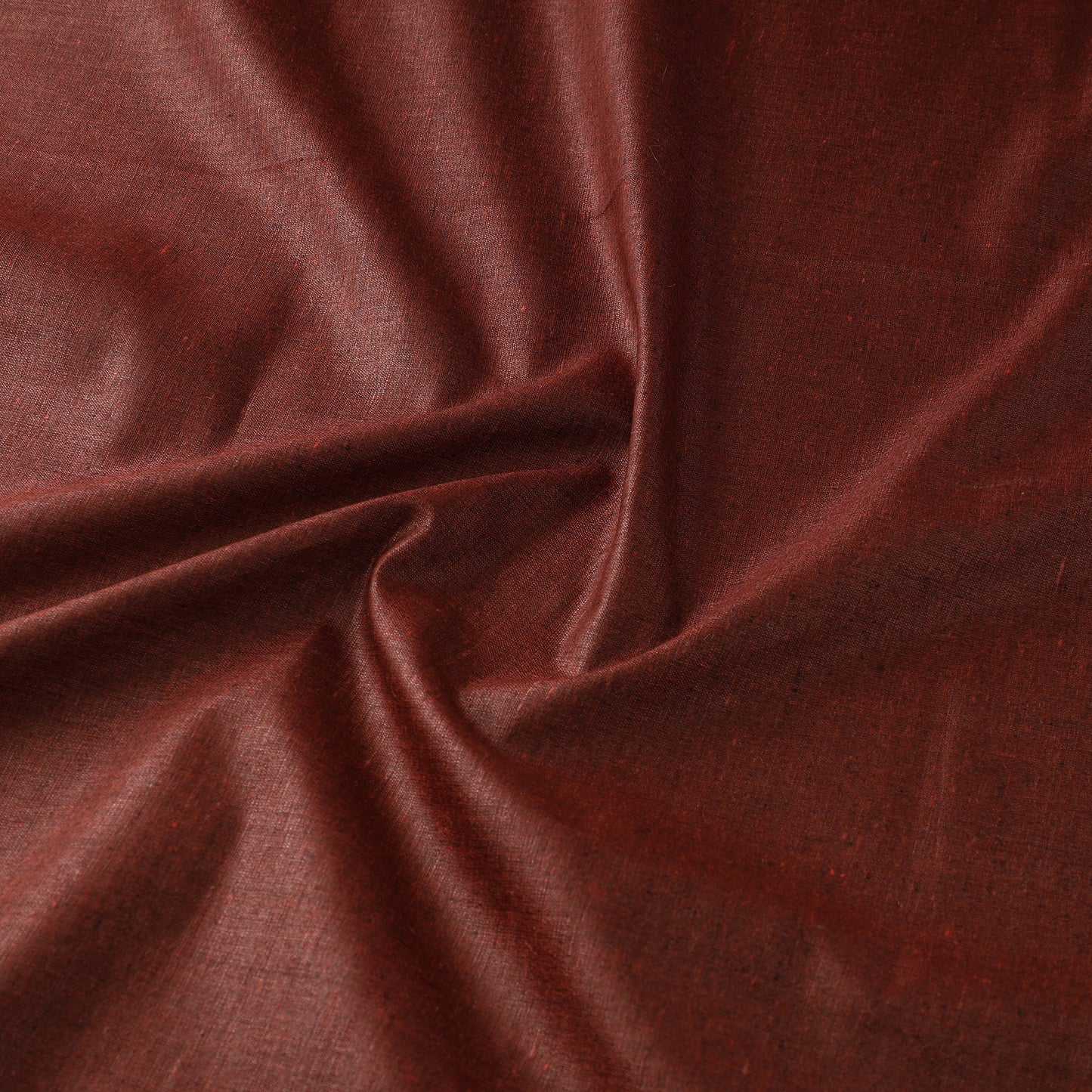 Brown - Vidarbha Tussar x Katia Silk Handwoven Plain Fabric 19