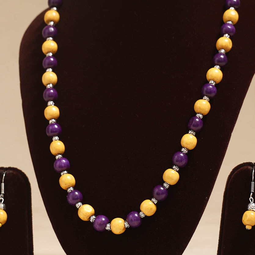 Multicolor - Handmade Wooden Beads GS Necklace Set 14