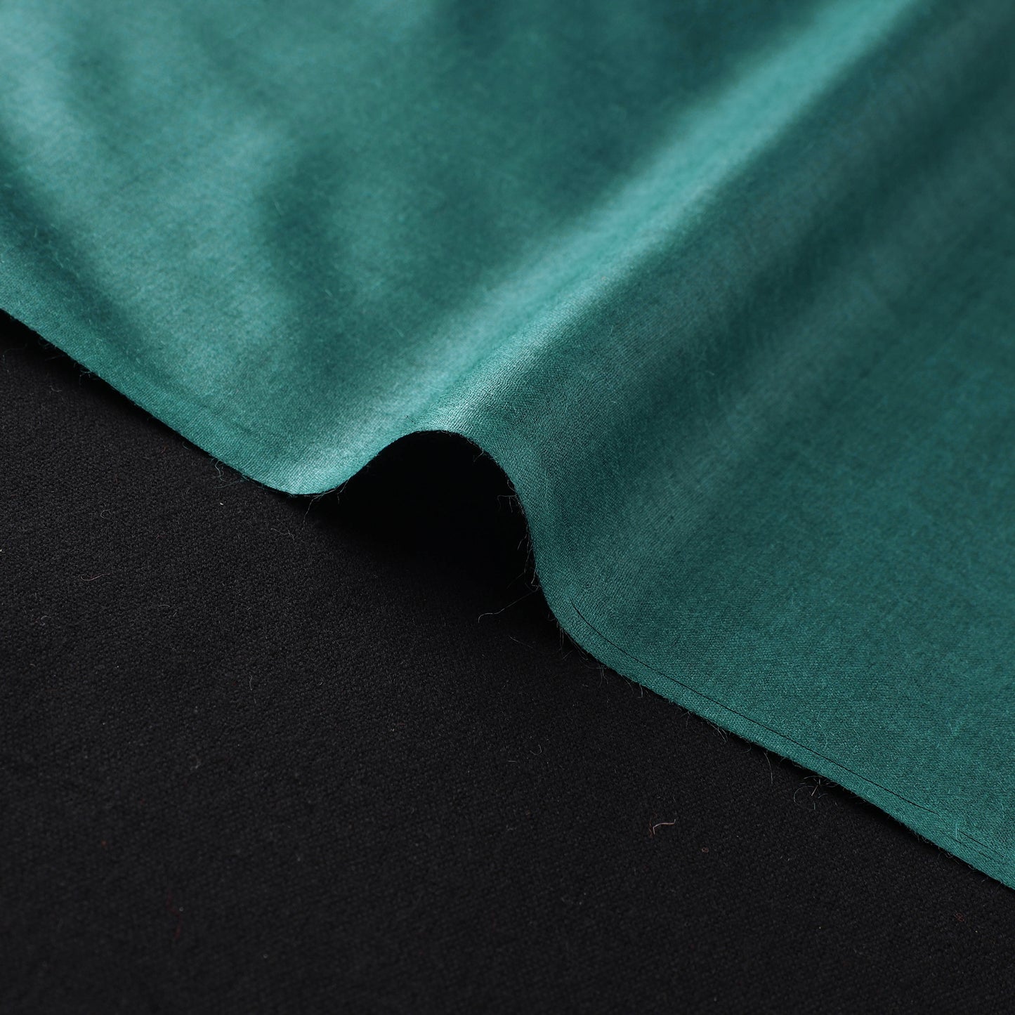 Blue - Vidarbha Tussar x Muga Silk Handwoven Plain Fabric 18