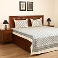 Sanganeri Hand Block Print Cotton Double Bedsheet Set (108 x 90 in) 26