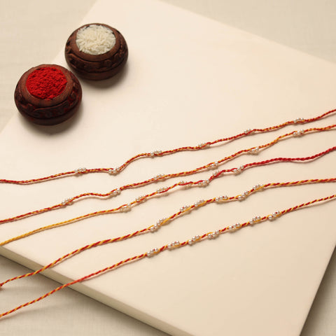 Handmade Beadwork Rakhi (Set of 5) 
