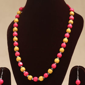 Multicolor - Handmade Wooden Beads GS Necklace Set 15