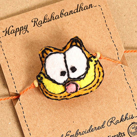   Garfield - Hand Embroidered & Felt Work Kids Rakhi 