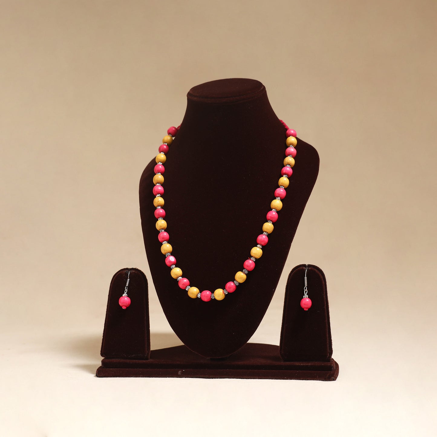Multicolor - Handmade Wooden Beads GS Necklace Set 15