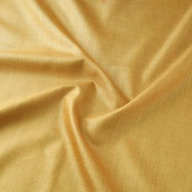 Yellow - Vidarbha Tussar x Muga Silk Handwoven Plain Fabric 17