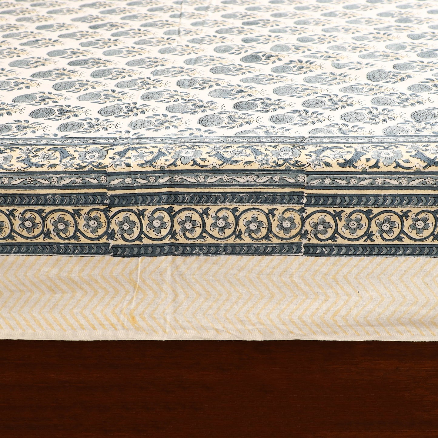 Sanganeri Hand Block Print Cotton Double Bedsheet Set (108 x 90 in) 26